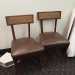 Rustic Brown Leather and Wood Guest Side Chair
